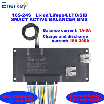 comprar Enerkey BMS Proteção Veículos Elétricos Smart Bms 16S 17S 18S 19S 20S 21S 22S 23S 24S 100A 200A 300A com 8A Balanço Activo Fabricação em linha