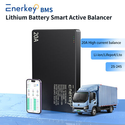 comprar Enerkey 1A-20A Balanceador ativo inteligente para 12V 24V 36V 48V 60V 72V 3S 4S 7S 8S 13S 16S 20S 24S LiFePo4 Li-ion Fabricação em linha