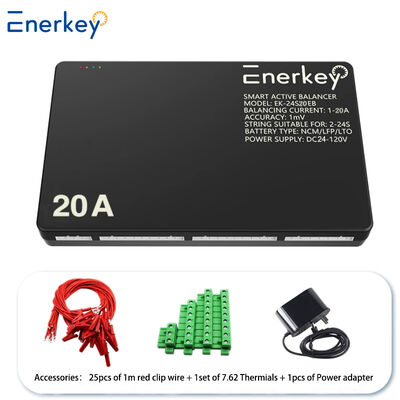 Enerkey 20A Smart Balancer 4S 8S 12S 16S 20S 24S 40A 60A com CAN e Bluetooth Balancer ativo para veículo elétrico